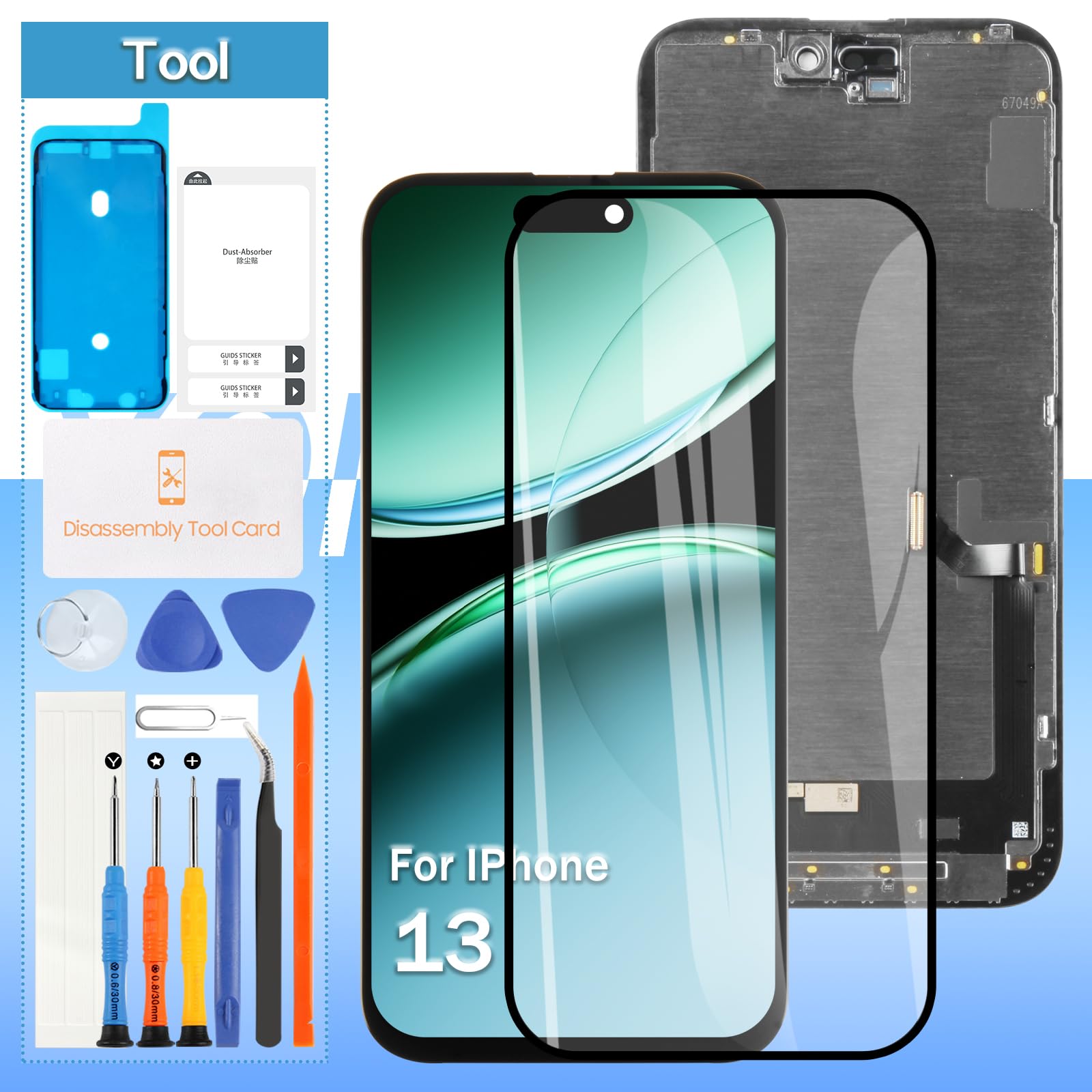 iPhone15プラスフロントパネル　液晶ガラス画面 Amazon | For iPhone 15 修理交換用フロントパネル iPhone 15